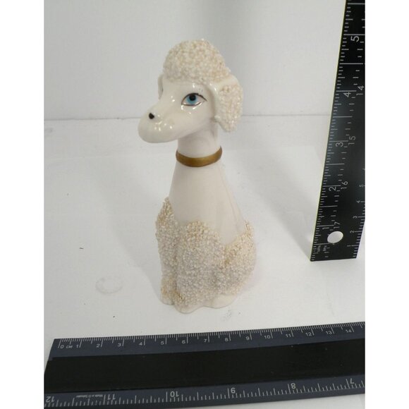 Vintage Funky Cool White Spaghetti Sugar Poodle 1950s MCM JW Rice and Co - Picture 7 of 8